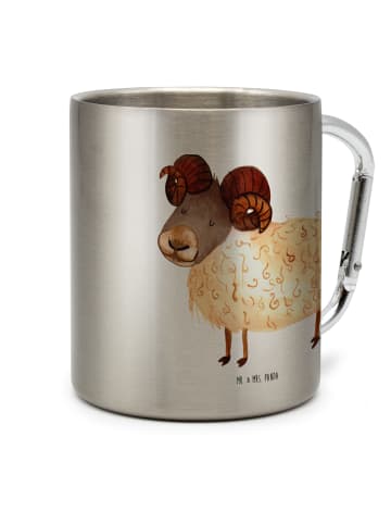 Mr. & Mrs. Panda Thermo Kaffeebecher Sternzeichen Widder ohne Sp... in Silber