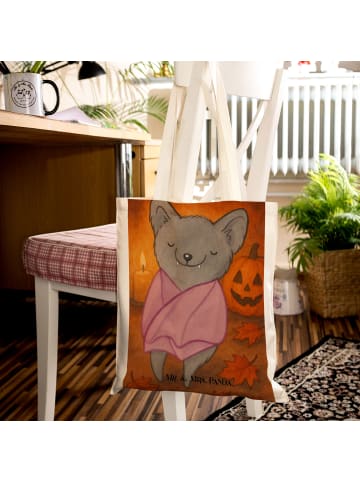 Mr. & Mrs. Panda Tasche Fledermaus Chillt Design ohne Spruch in Weiß