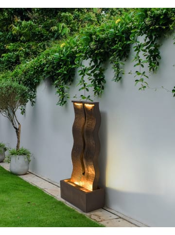 Beliani Gartenbrunnen SUNLINE in Braun - (W) 50 x (H) 106 x (L) 24 cm