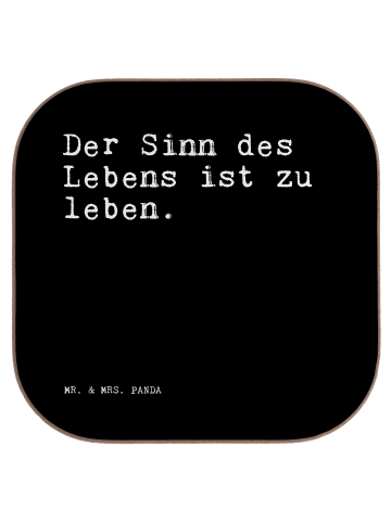 Mr. & Mrs. Panda Untersetzer für Gläser Der Sinn des Lebens... m... in Schwarz