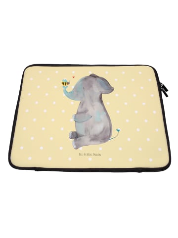 Mr. & Mrs. Panda Laptop Hülle Elefant Biene ohne Spruch in Gelb Pastell
