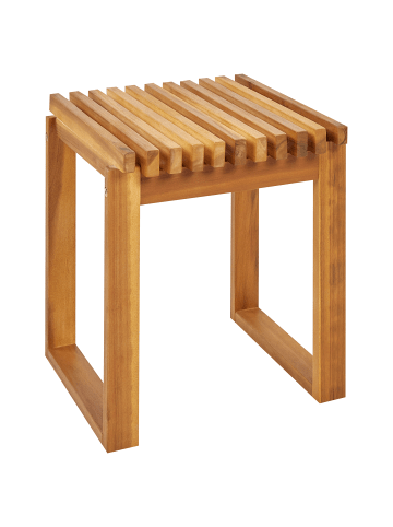 Beliani Gartentisch BELLANO in Braun - (W) 40 x (H) 44 x (L) 35 cm