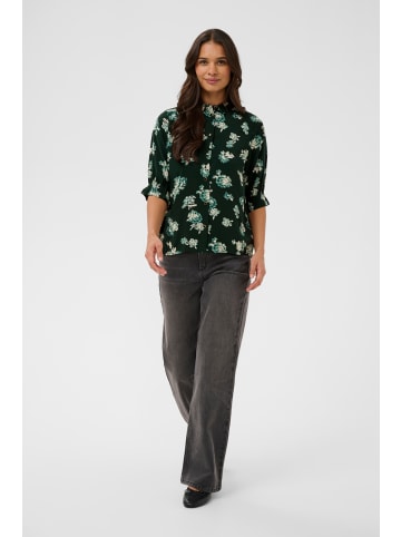 Kaffe Kurzarm-Bluse KAvelana Regular fit in Ponderosa Pine Large Flower