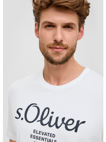 s.Oliver T-Shirt kurzarm in Weiß