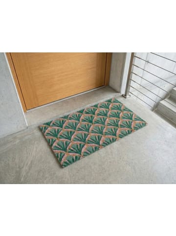 Beliani Fußmatte TATALIK in Grün/Beige - (W) 50 x (L) 80 cm