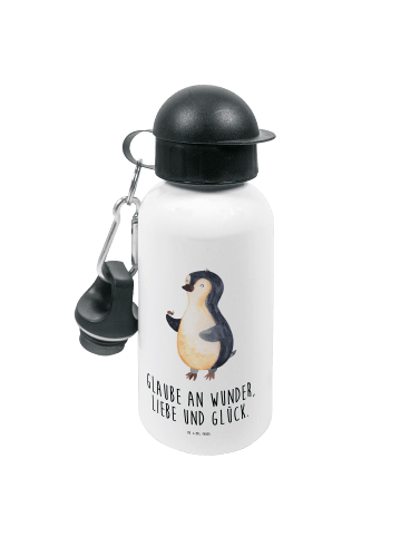 Mr. & Mrs. Panda Kindertrinkflasche Pinguin Marienkäfer mit Spruch in Weiß