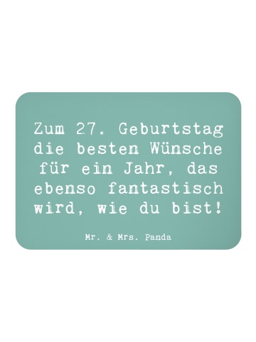 Mr. & Mrs. Panda Magnet Spruch 27. Geburtstag Wünsche mit Spruch in Meeresbrise