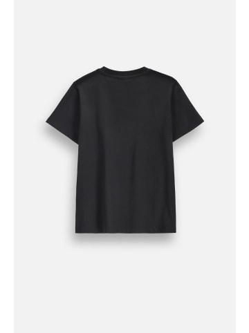 Coccodrillo Baumwoll-T-Shirt mit kurzen Ärmeln in schwarz