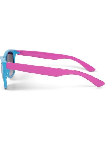 styleBREAKER Nerd Sonnenbrille in Hellblau-Pink / Grau Verlauf