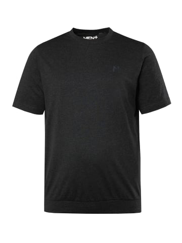 Men Plus Kurzarm T-Shirt in schwarz