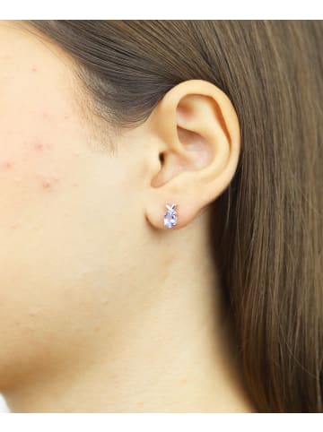 Diamant L'éternel Ohrringe aus 375 Weißgold mit Tansanit