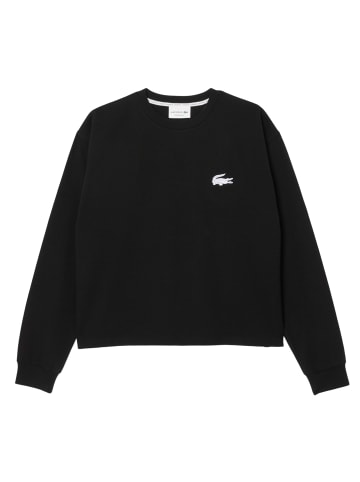 Lacoste Sweatshirt in Schwarz/Weiß