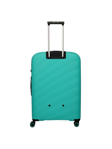 travelite Burano 4 Rollen Kofferset 3-teilig mit Dehnfalte aqua