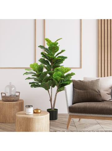 HOMCOM Kunstpflanze-Ø15 x 110H cm-Grün