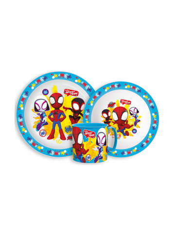 MARVEL Spider-Man Geschirrset Mikro Kunststoff mit Becher 265ml