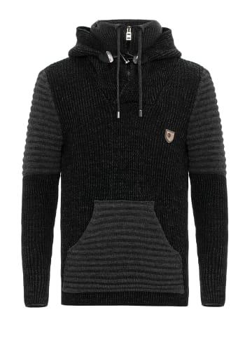 Cipo & Baxx Strickpullover in BLACK-ANTHRACITE