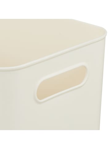 relaxdays 2x Aufbewahrungsbox in Weiß/ Natur - (B)26 x (H)16 x (T)17,5 cm