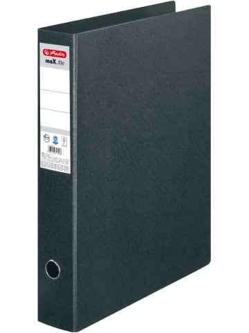 Herlitz Ordner Hartpappe A3 hoch 7,5cm maX.file schwarz