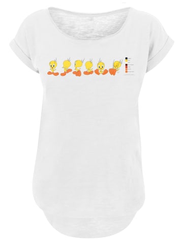 F4NT4STIC Long Cut T-Shirt Looney Tunes Tweety Pie Colour Code in weiß
