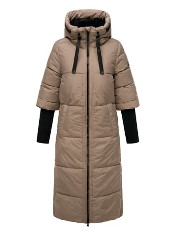 Navahoo Steppmantel Ciao Miau XIV in Taupe Grey