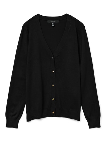 Vero Moda V-Ausschnitt Strick Cardigan mit Knopfverschluss in Schwarz