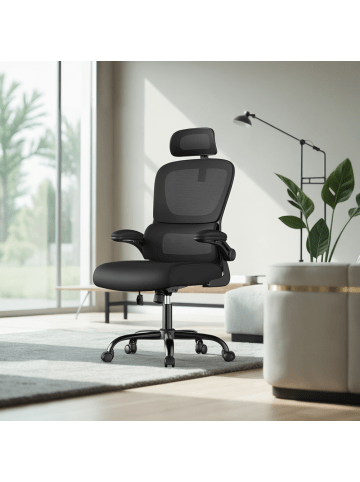 SONGMICS Bürostuhl Kime in Schwarz - (B)71.5 x (H)121.5 x (T)64.5 cm