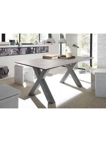 58 aufm Kessel ESSTISCH ausziehbar Eike 5 160 x 90 x 75 Esszimmertisch Graphit/Keramik Hell