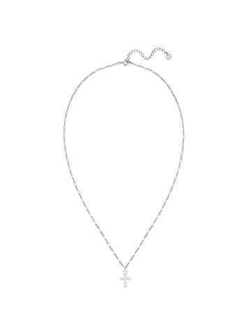 Glanzstücke München Kette Kreuz aus Sterling Silber mit Süßwasser-Zuchtperle in silber