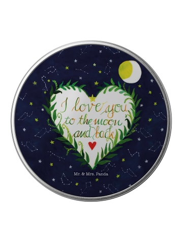 Mr. & Mrs. Panda Dose Love u to the moon & back mit Spruch in Bunt