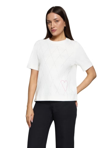CARTOON Kurzarm-Shirt mit Rundhalsausschnitt in Patch Cream/Pink