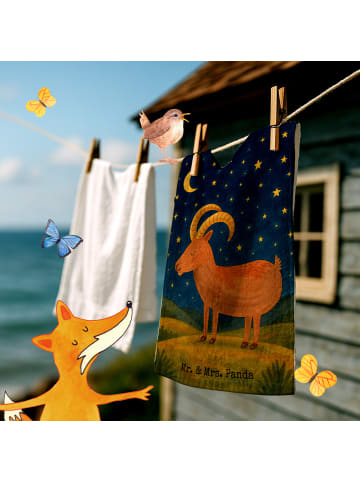 Mr. & Mrs. Panda Gästehandtücher Sternzeichen Steinbock Design o... in Weiß