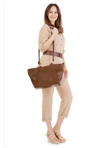 Samantha Look Shopper echt Leder in cognac