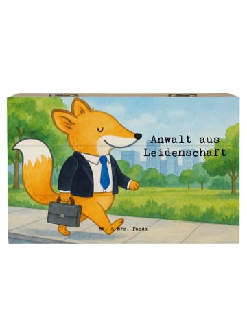 Mr. & Mrs. Panda Deko Box Anwalt Leidenschaft Design mit Spruch in Weiß