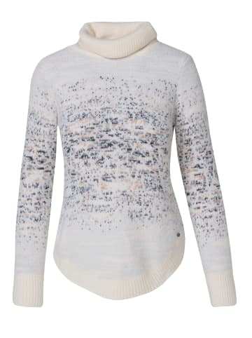 KOROSHI Weicher Damenpullover im Jacquardmuster in weiß