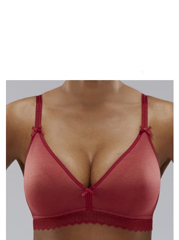 PETITE FLEUR Bralette-BH in rot+weiß