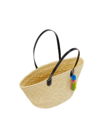 IZIA Women Tote Bag in Beige Black