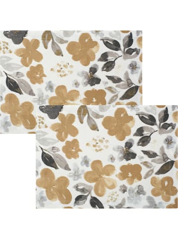 REDBEST Baumwolle Tischset 2er-Pack in beige-grau