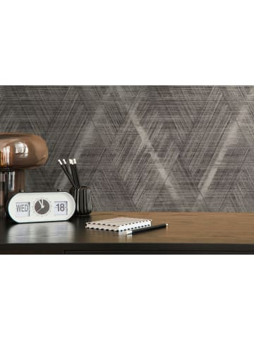 A.S. Création Tapete Diamond Stripes in Taupe-Schwarz