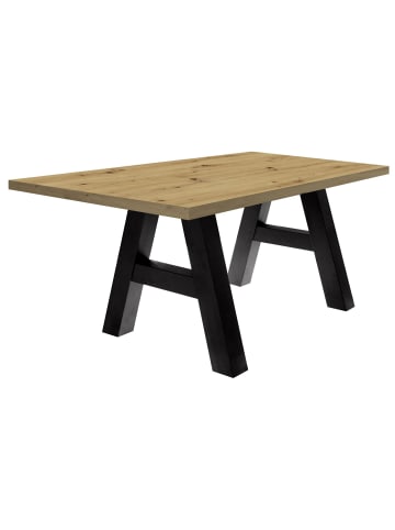 58 aufm Kessel ESSZIMMERTISCH Elia 8 140 x 90 x 75 Esstisch Schwarzstahl/Asteiche