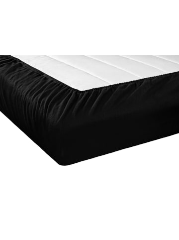 Setex Spannbetttuch Feinbiber in schwarz