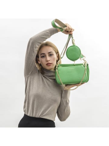 Lazarotti Milano Leather Umhängetasche Leder 23 cm in light green