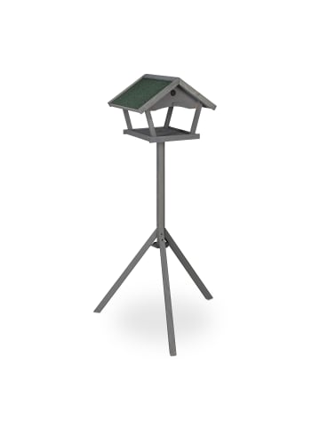 relaxdays Vogelfutterhaus in Grau/ Grün - (B)70 x (H)139 x (T)60 cm