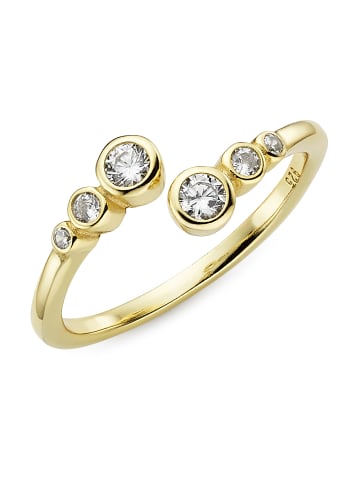 Aniston Fingerring in gelbgoldfarben-kristallweiß