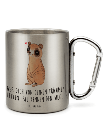 Mr. & Mrs. Panda Thermobecher Plumplori Glücklich mit Spruch in Silber