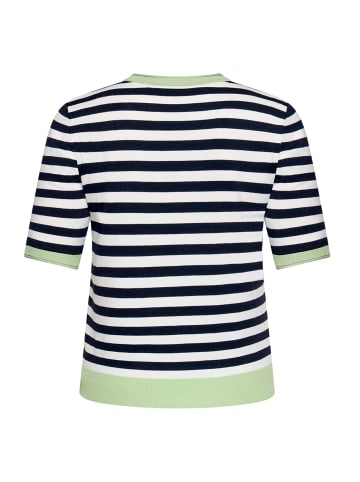 Betty Barclay Basic-Pullover kurzarm in Patch Dark Blue/Green