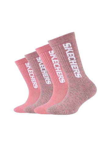 Skechers Tennissocken 4er Pack cushioned in flamingo mouliné