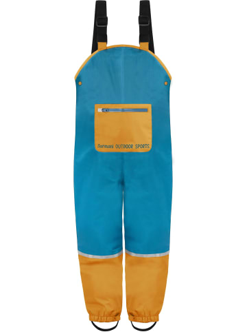 Normani Outdoor Sports Kinder Regenhose mit Hosenträgern in Blau