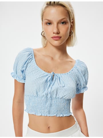 KOTON Bluse in Blau Gemustert