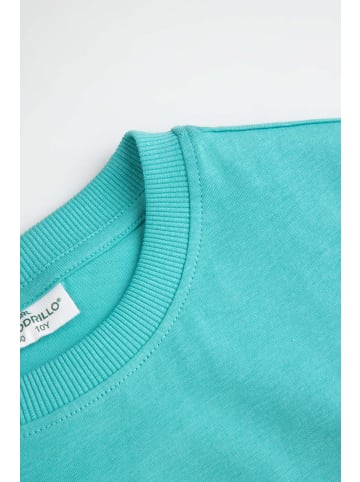 Coccodrillo Ärmelloses Baumwollshirt in türkis