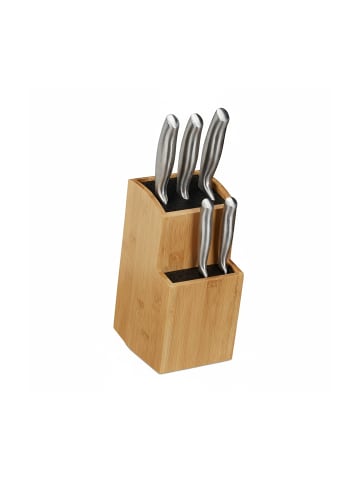 relaxdays Messerblock in Natur - (B)11,5 x (H)25,5 x (T)18 cm